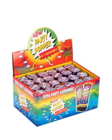 Konfettikanone mit Federbetrieb H. ca. 20 cm in Aussteller