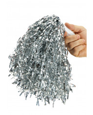 Pompon realizzati in filamenti di colore argento con comoda