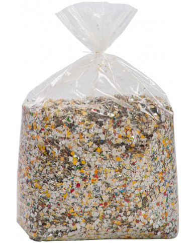 Standard quality confetti bag of kg.10. Ideal for Carnival