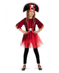 Costume da corsara per bambina. Si compone di casacca a righe