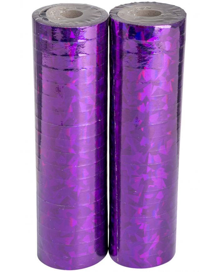 2 metallic purple streamers, 18 rolls mm.7 mt.4. Have fun with
