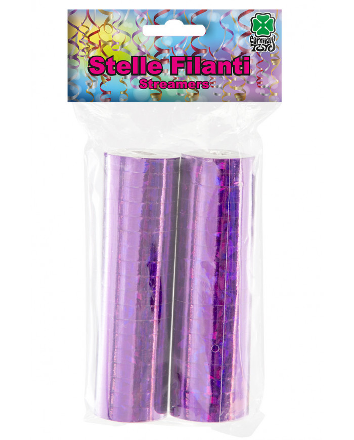 2 metallic purple streamers, 18 rolls mm.7 mt.4. Have fun with