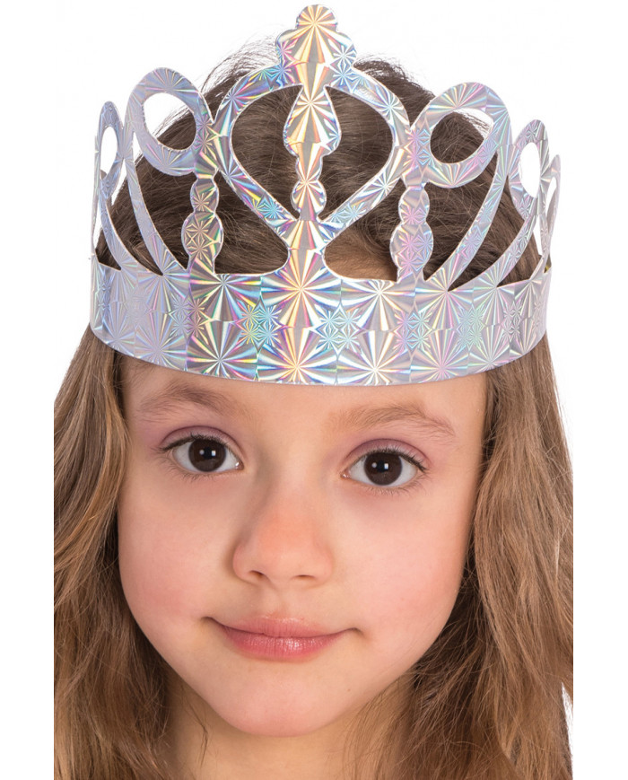 6 metallized silver crowns, perfect as a gadget at Birthday and