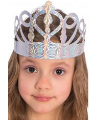 6 metallized silver crowns, perfect as a gadget at Birthday and