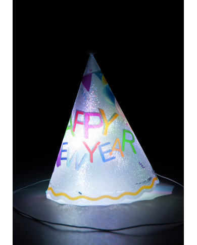 Lighting Mini Hat Happy New Year Cm 18 (Batt. Incl.)