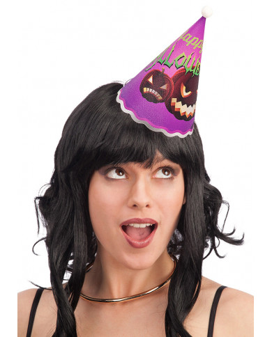 Cappellino Halloween a cono realizzato in plastica di colore