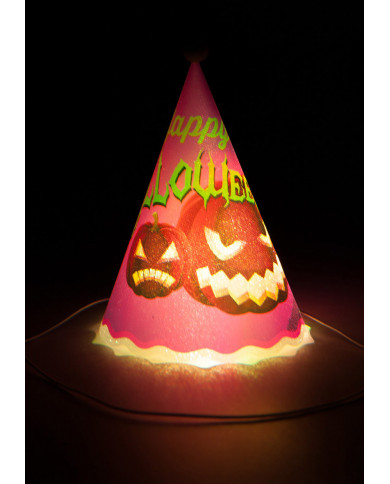 Cappellino Halloween a cono realizzato in plastica di colore