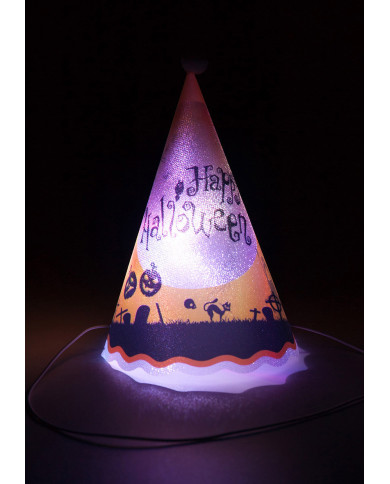 Cappellino Halloween a cono realizzato in plastica di colore
