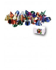 100 Mini Metallic Party Hats In Box H.Cm.5/9