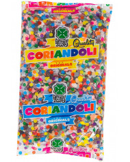 Coriandoli colorati in confezione da 100 grammi. Accessorio