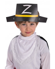 Confezione di 6 copricapi da Zorro in carta, taglia bambino