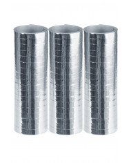 3 metallized silver wrapped streamers, 18 rolls, mm.7, mt.4.