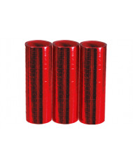 Confezione da 3 stelle filanti metallizzate rosse, ciascuna