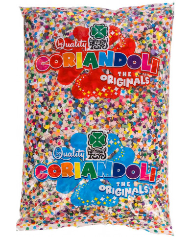 Confezione di coriandoli colorati da kg. 1,00 adatti da