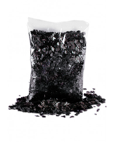 Confeti negro de unos 200 gr en bolsa