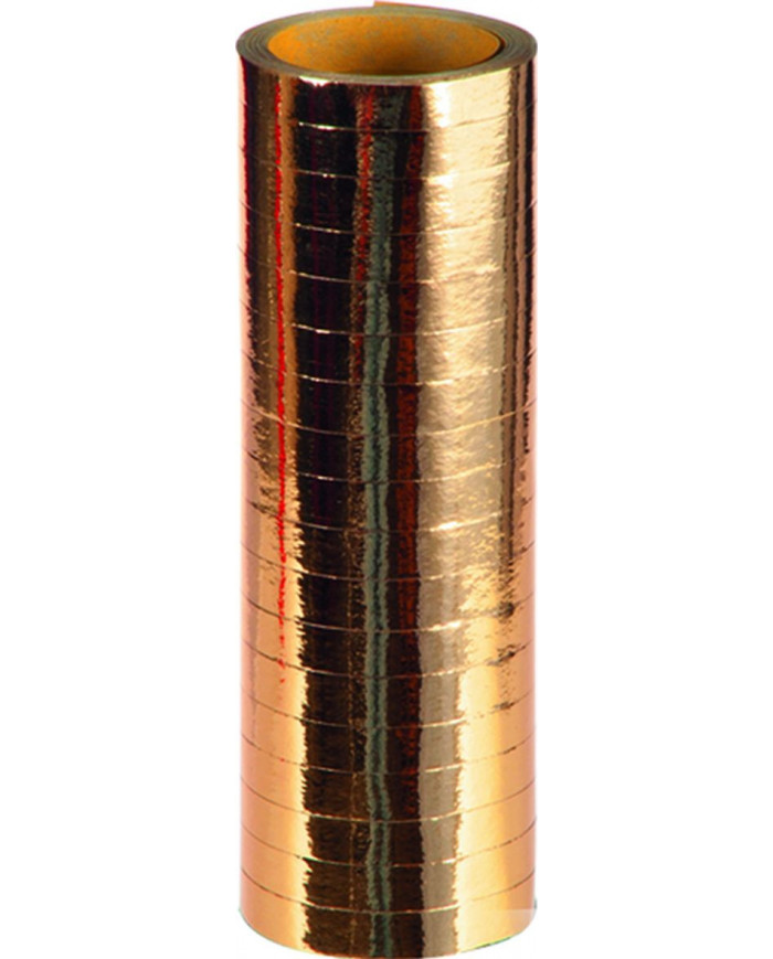Stella filante metallizzata oro composta da 18 rotolini da mm.7