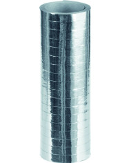 Silver metallized wrapped streamer, 18 rolls, mm.7, mt.4. Ideal