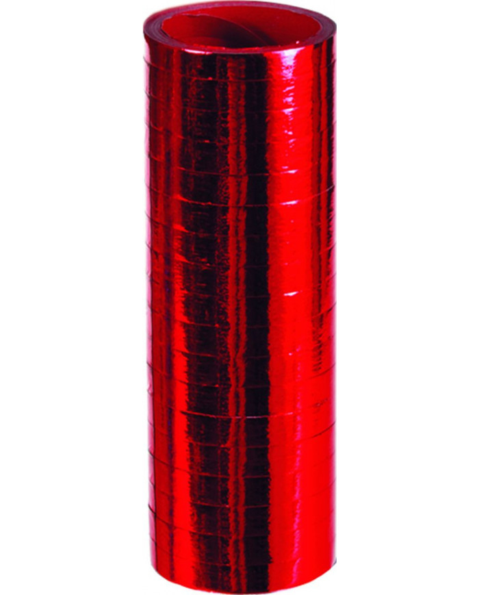 Red metallized wrapped streamer, 18 rolls, mm.7, mt.4. Ideal