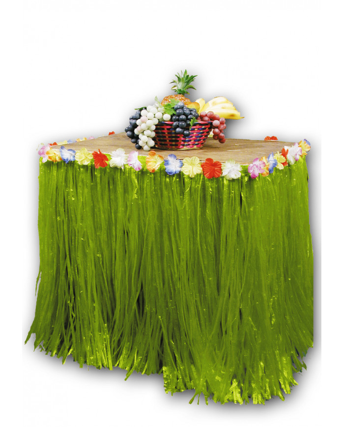 Bordo tavola in stile Hawaiano, realizzato in rafia sintetica