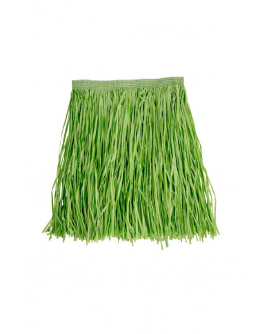 Hawaiian skirt with fringe in green raffia, length cm. 45.