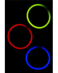 Busta con 3 bracciali luminosi fluorescenti nei colori