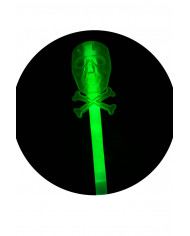 Bacchetta fluorescente verde con scheletro in plastica
