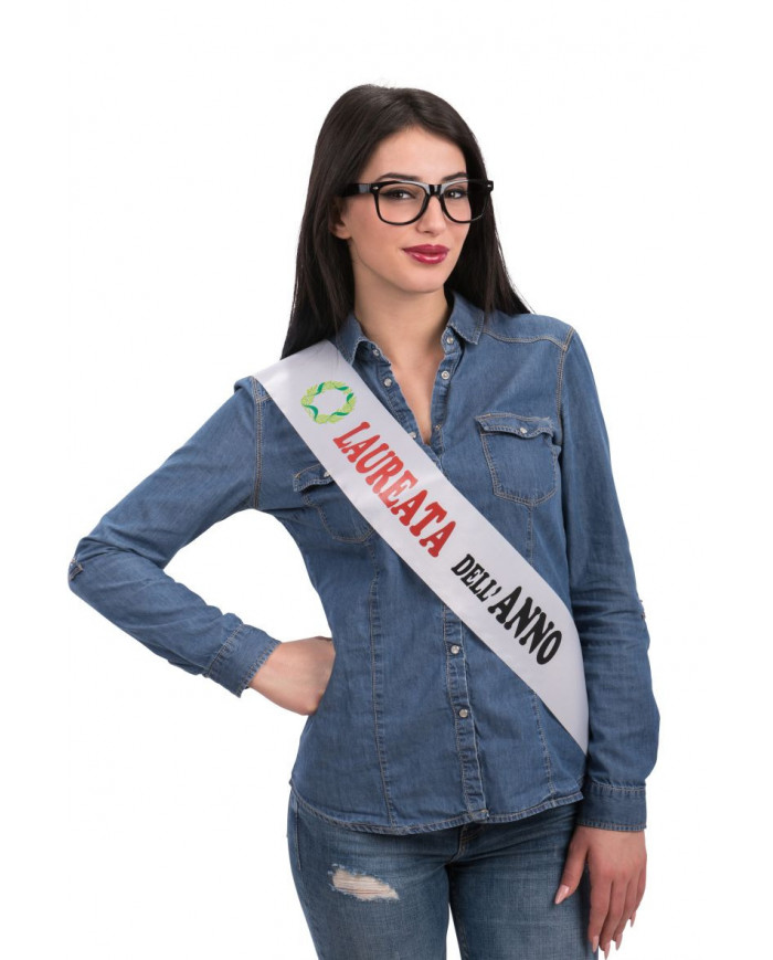 Fascia con la scritta LAUREATA DELL'ANNO, accessorio ideale per