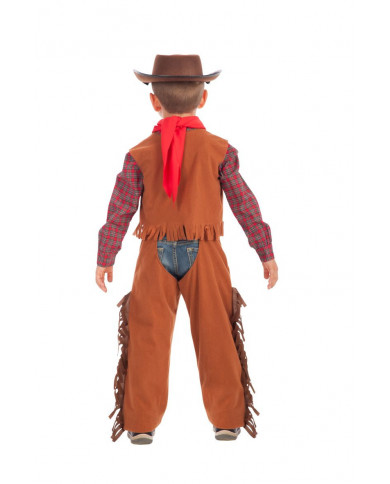 Costume da cowboy per bambino. Si compone di gilet e
