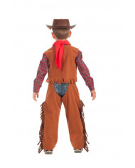 Cow-boy costume for kid with waistcoat and velvet coverpants