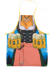 Bavarian apron for woman, easy to fix thanks to the two laces.