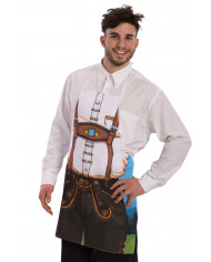 Bavarian apron for man, easy to fix thanks to the two laces.