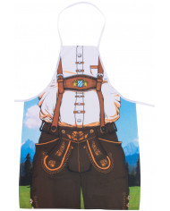 Bavarian apron for man, easy to fix thanks to the two laces.