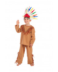 Indian costume for kid with velvet jacket and trousers, one