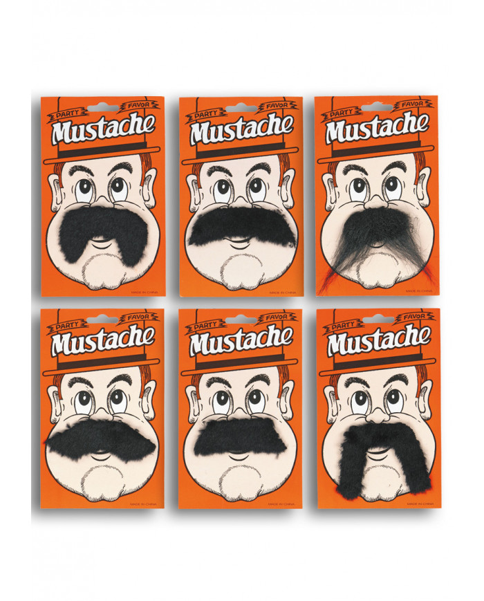 Moustaches W/Card, 6 Ass.Models