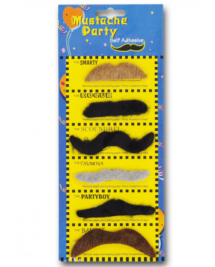 Carpeta con 6 bigotes surtidos en blÃ­ster