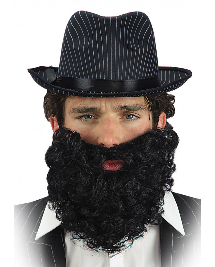 Barba riccia nera, lunghezza cm.18, realizzat in fibre