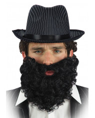 Barba riccia nera, lunghezza cm.18, realizzat in fibre