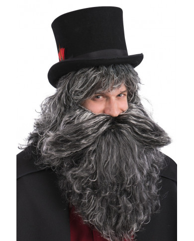 Barba brizzolata lunga cm.40, realizzata in fibre sintetiche.