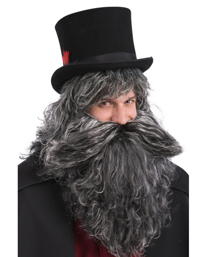 Barba brizzolata lunga cm.40, realizzata in fibre sintetiche.