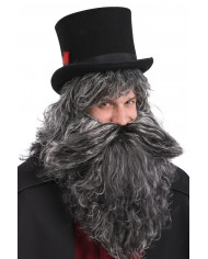 Barba brizzolata lunga cm.40, realizzata in fibre sintetiche.