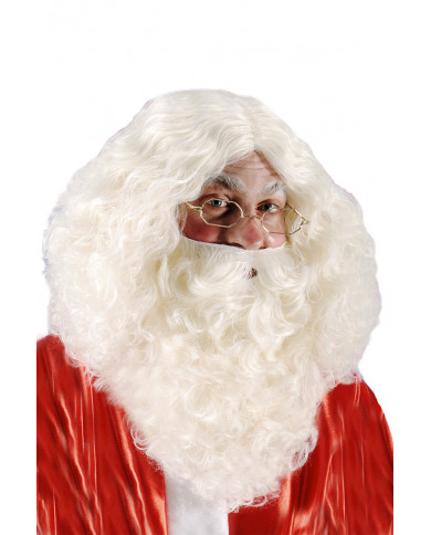 Barba color avorio, lunga cm 35. Il suo colore naturale, la