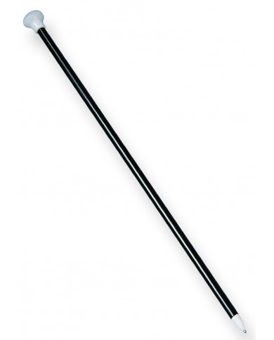 Bastone nero con pomello bianco lunghezza cm. 80, si ottiene un