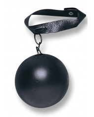 Bola de preso de unos 13 cm de diÃ¡m. con etiqueta colgante/etiqueta