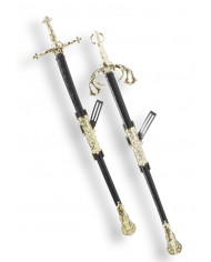 Schwert mit Scheide verschiedene Modelle L. ca. 65 cm in Beutel mit