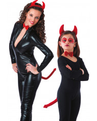 Devil Disguise Set (Headband W/Horns, Bow, Tail) In Pb W/Insert Card