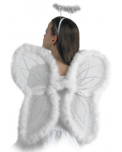 Ali da angelo realizzate in tulle bianco. Sono decorate con