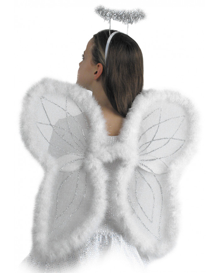 Ali da angelo realizzate in tulle bianco. Sono decorate con