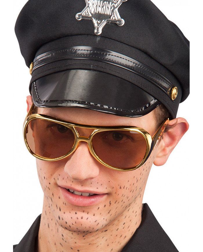 Occhiali da sole in plastica con montatura a goccia che ricorda