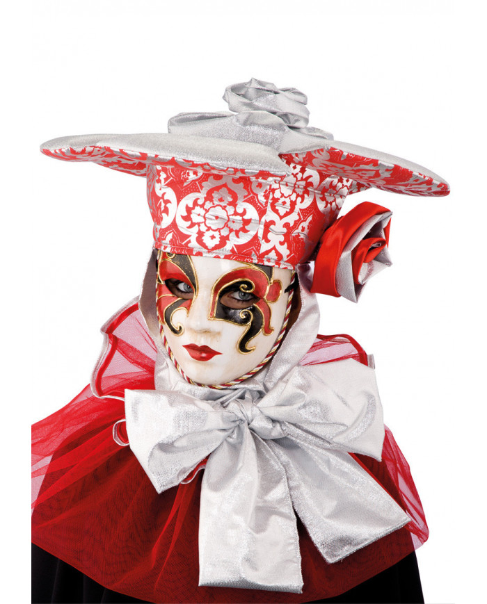 Silver-Red Venice Hat In Bag