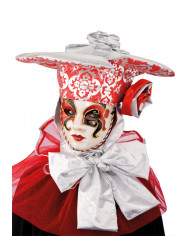 Silver-Red Venice Hat In Bag